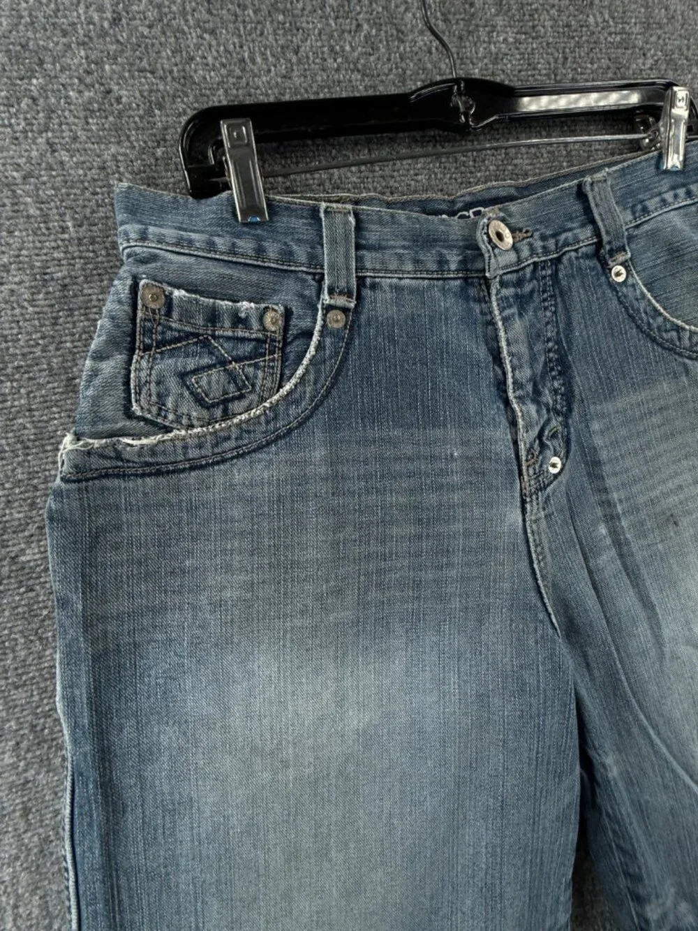 JNCO Premium Time Resistant Jean Shorts Men Blue Urban Y2K Cotton ACTL 34X12